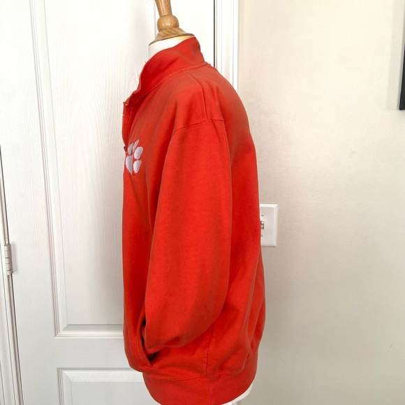 Clemson University Tigers Pullover Sweatshirt half zip w pockets size MED Cotton - Picture 6 of 10